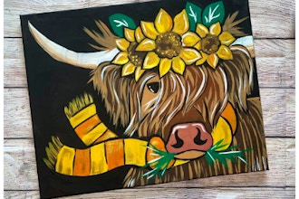 Fall Highland Cow Painting
